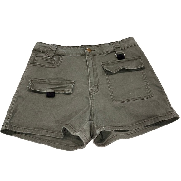 Fashion Nova Pants - Cargo Utility High‎ Waisted Shorts Women XL Olive Green Fashion Nova RSS20115